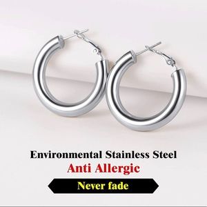 stainless steel hoop earrings